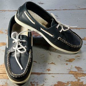 Classic Vtg Thom McAnn Navy Boat Shoes Docksiders